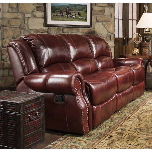 Darby Home Co Additri 3 Piece Leather Reclining Living Room Set